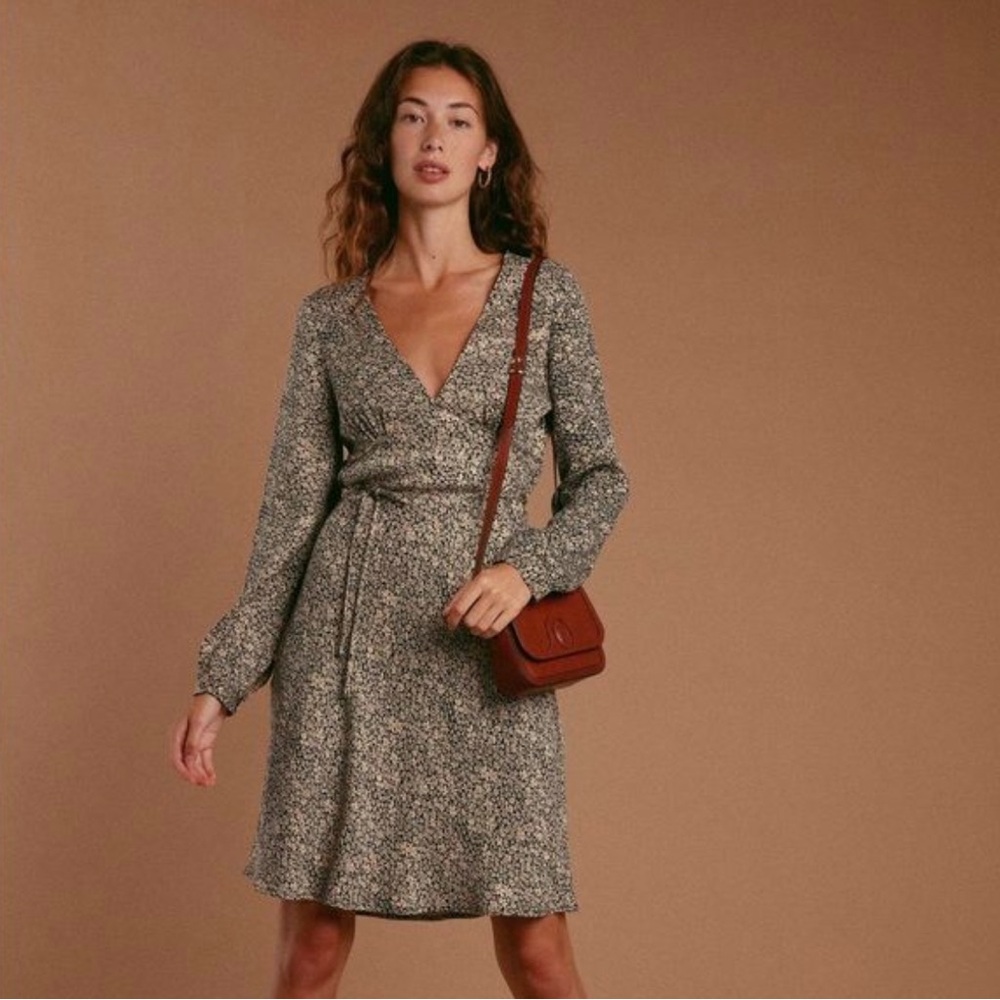 Rouje Aurore Dress in cream and black